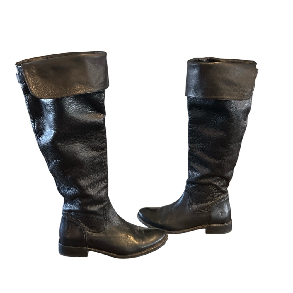 Frye Shirley Over The Knee Tall Riding Boots- 77739 - Black - Size 8